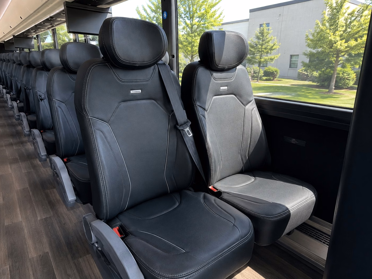 56 passenger charter bus interior